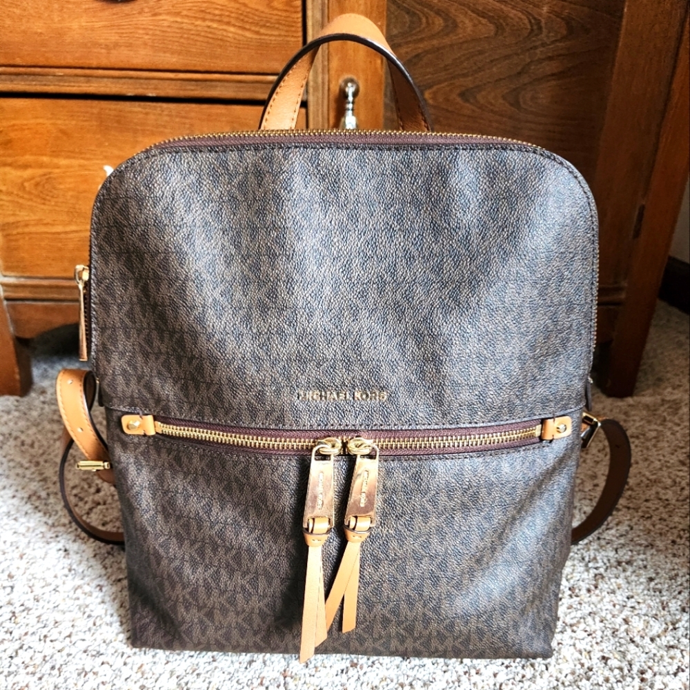 Michael Kors Backpack Brown and Tan